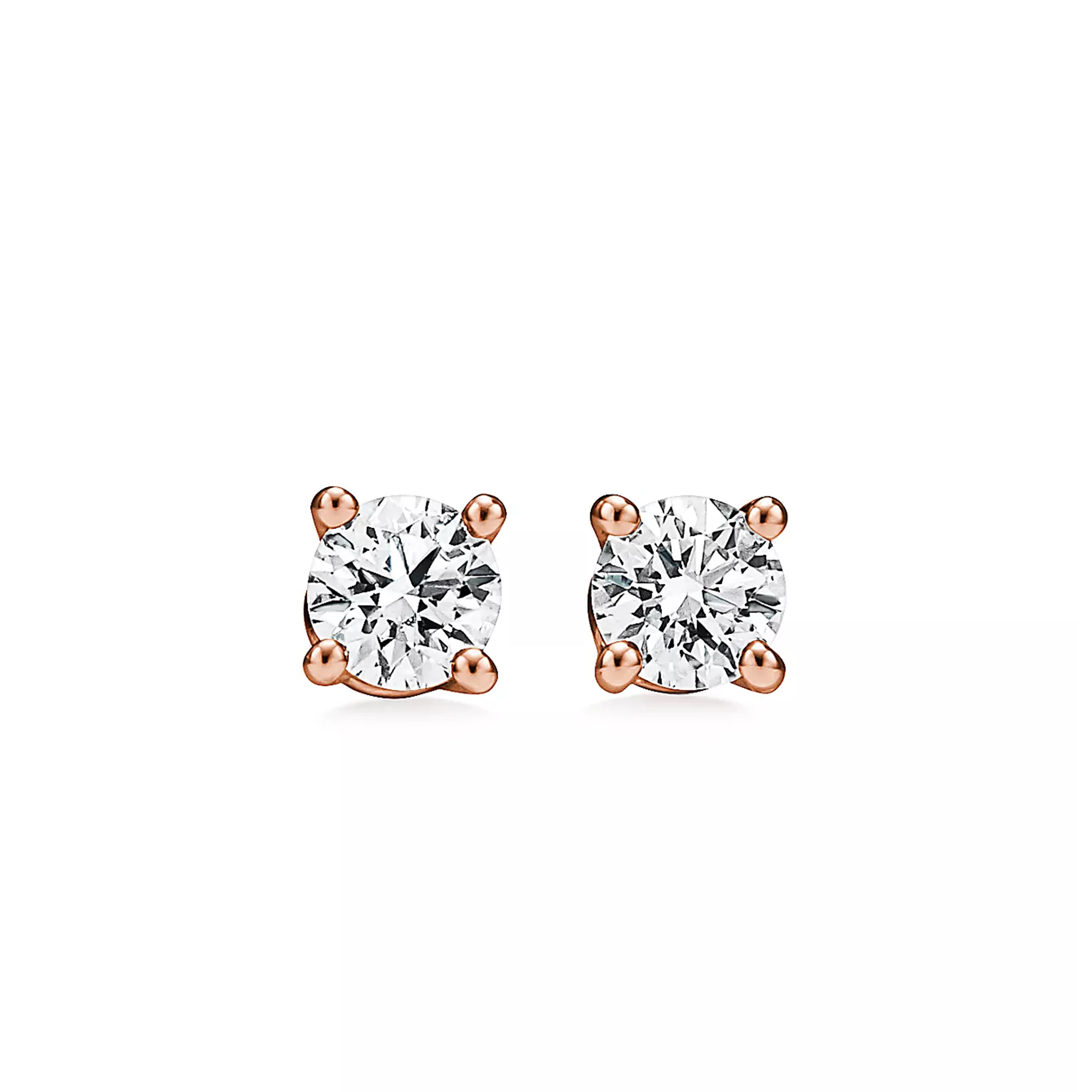 TIFFANY SOLITAIRE COLLECTION DIAMOND STUD EARRINGS 60006717